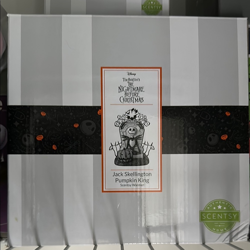 Scentsy Jack Skellington Warmer - Black and White